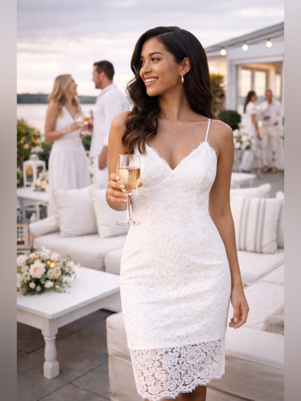 NWT Bardot “Sienna” Off White Lace Cocktail Dress ~ Sz 12  (XL)